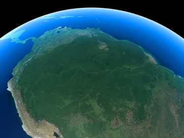 破纪录的2010年亚马逊干旱从太空中看到