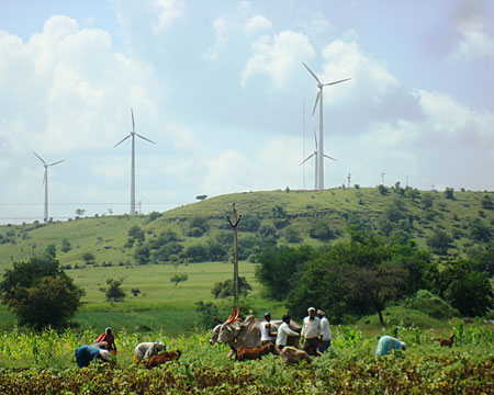 兼容性 - 风和农业农业，风电生成项目，印度