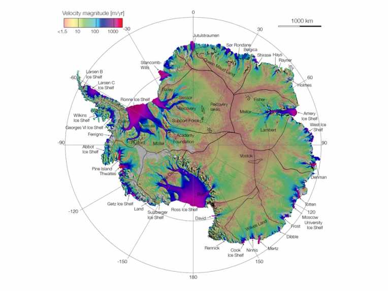 冰特派团新时代作为卫星地图南极地图