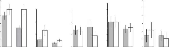 图表显示（不同的）Y轴上的个体数量，X轴上有白天/夜晚，说明了高压钠街照明对无脊椎动物营养群体中丰度的影响