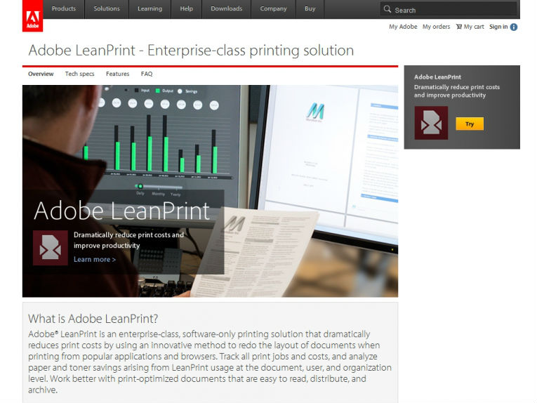 新的Adobe LeanPrint软件'节省了40％的成本'