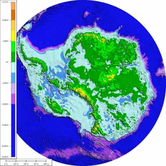 南极的底透明地形和碱度曲线