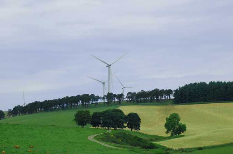 风力发电场停止生产能源